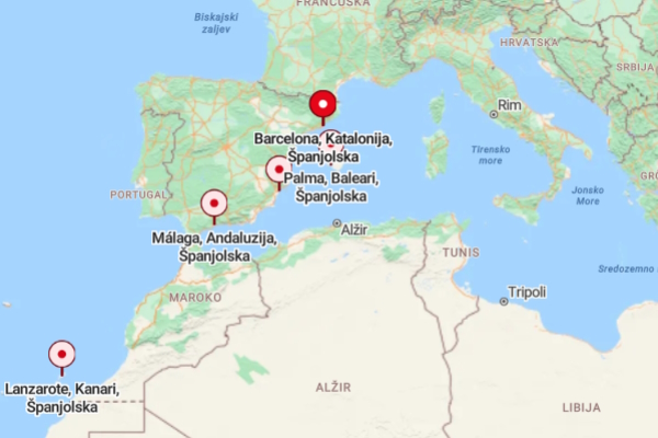 Jeftini Ryanair letovi iz Zagreba - Španjolska