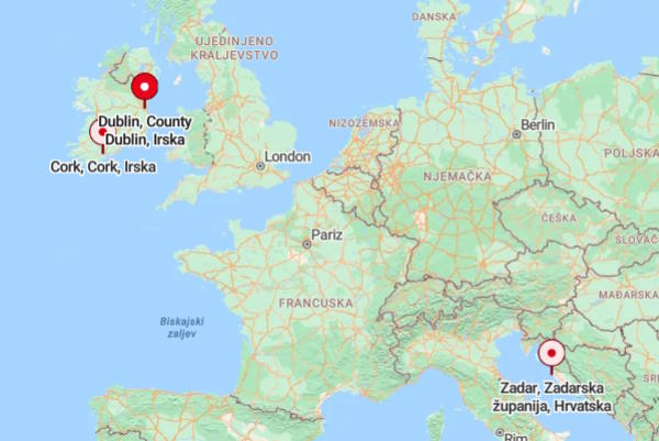 Jeftini Ryanair letovi iz Zadra - Irska