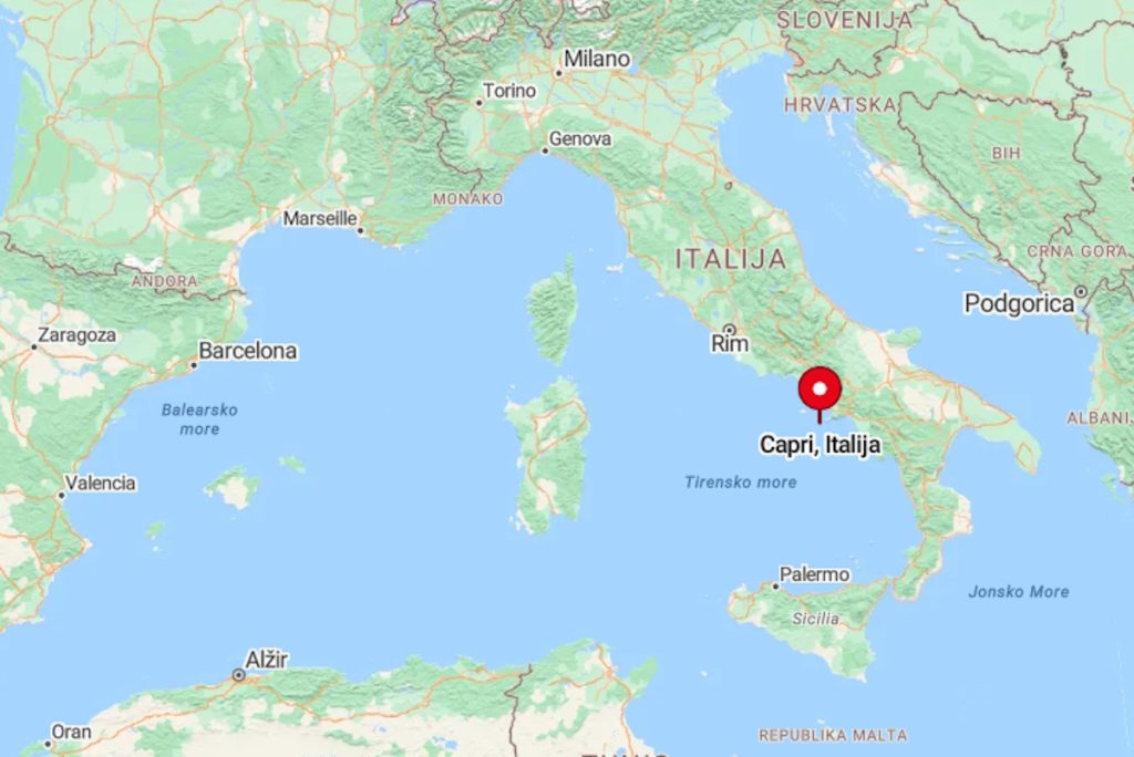 Gdje se nalazi otok Capri
